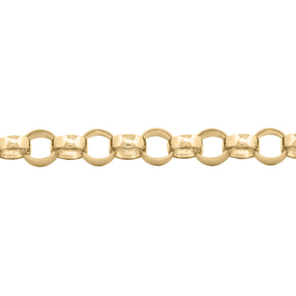 9ct Gold  Belcher 9.3mm Chain Link Bracelet, 8.5 inch 21cm - JCN100A