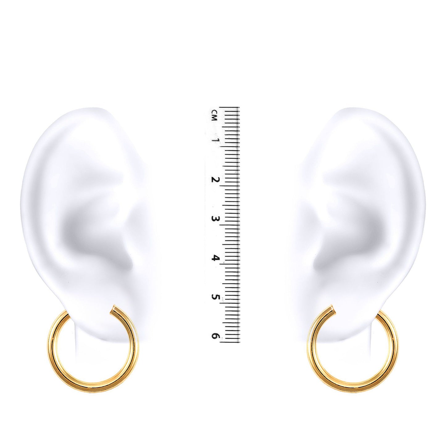 Ladies 9ct Gold  Polished 3mm Hoop Earrings 25mm - JER179