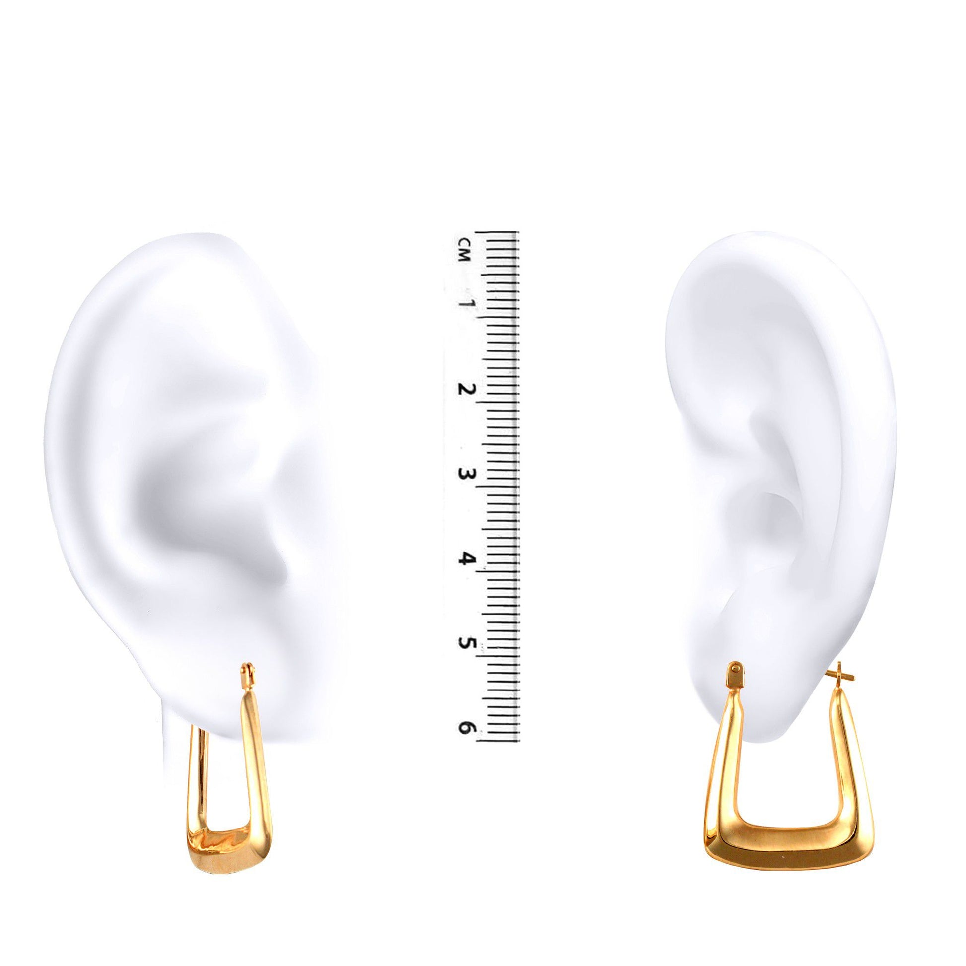 Ladies 9ct Gold  Handbag Creole Earrings - JER378