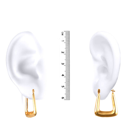 Ladies 9ct Gold  Handbag Creole Earrings - JER378