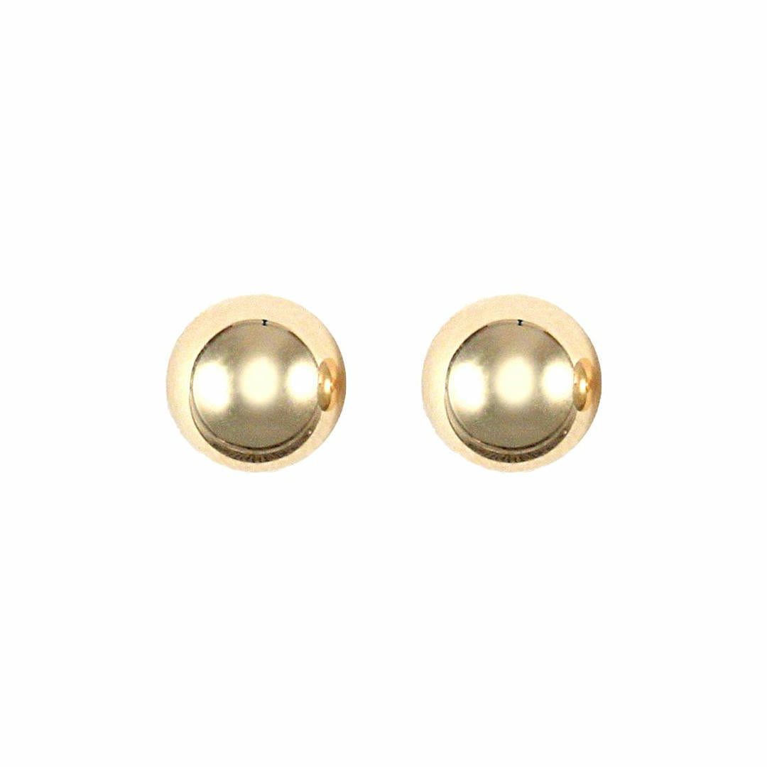 9ct Gold  Ball Bead Stud Earrings, 6mm - JES080