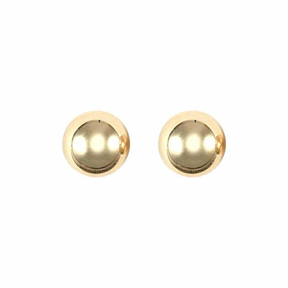 9ct Gold  Ball Bead Stud Earrings, 6mm - JES080