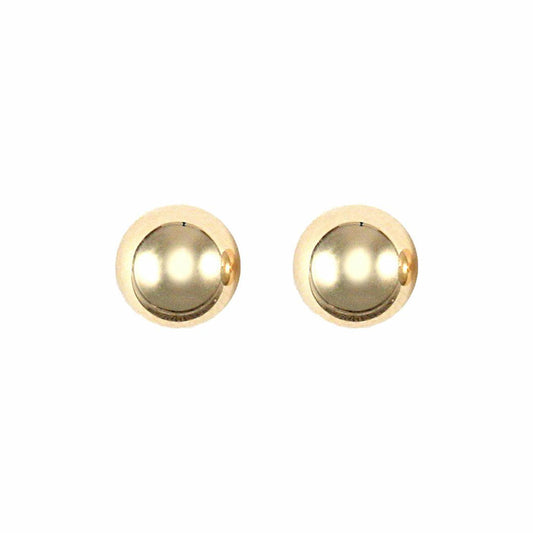 9ct Gold  Ball Bead Stud Earrings, 6mm - JES080
