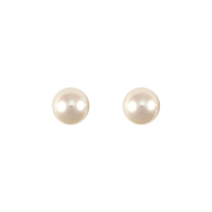 9ct Gold  Akoya Pearl Full Moon Stud Earrings 4-4.5mm - JES150