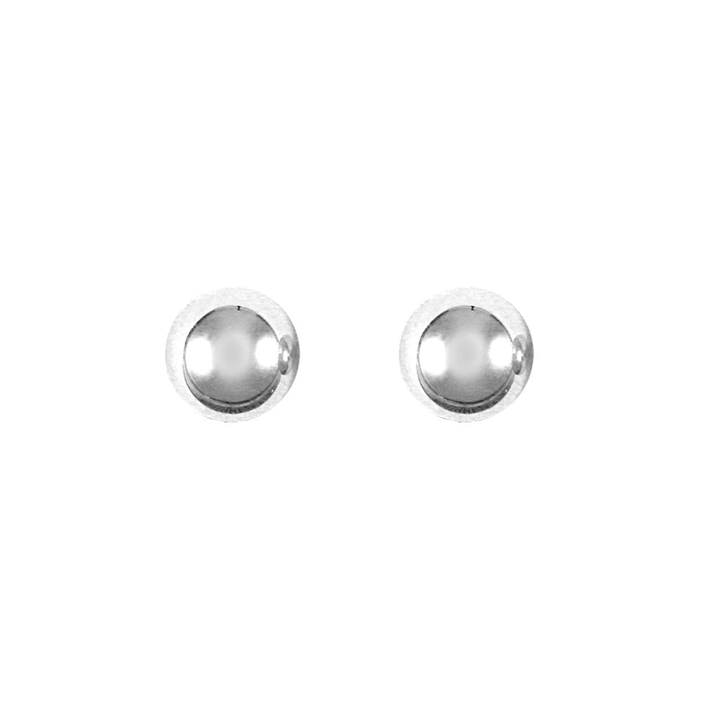 9ct White Gold  Ball Bead Stud Earrings, 4mm - JES156