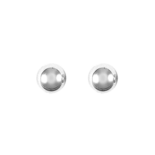9ct White Gold  Ball Bead Stud Earrings, 4mm - JES156