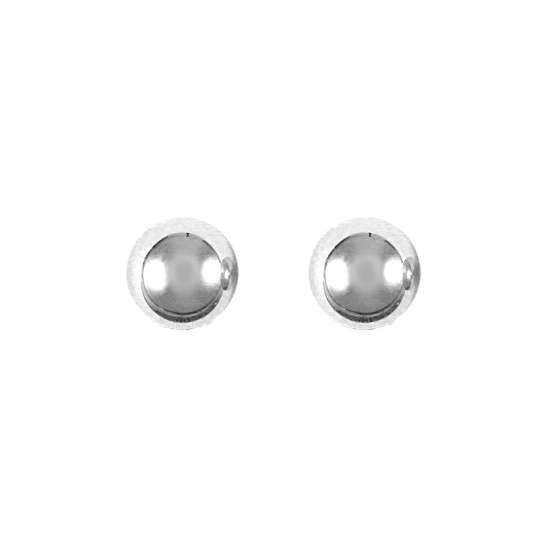 9ct White Gold  Ball Bead Stud Earrings, 5mm - JES157