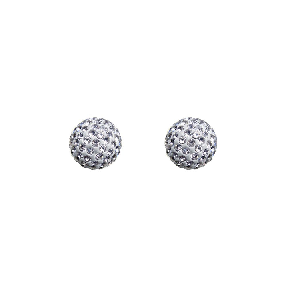 9ct Gold  Crystal Disco Ball Stud Earrings, 6mm - JES214