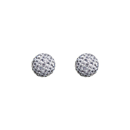 9ct Gold  Crystal Disco Ball Stud Earrings, 6mm - JES214