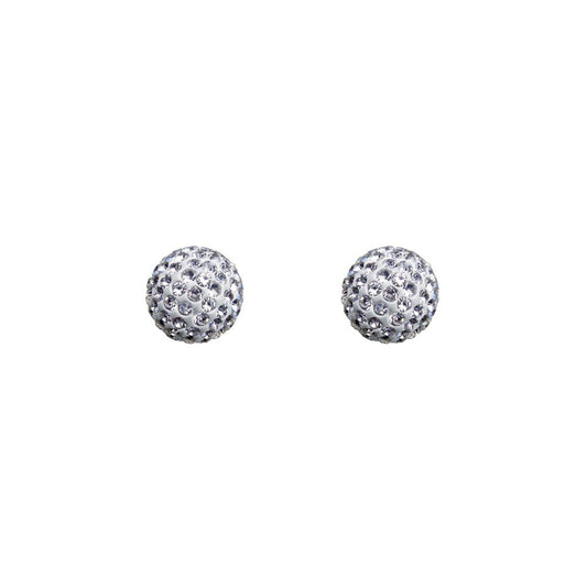 9ct Gold  Crystal Disco Ball Stud Earrings, 10mm - JES215