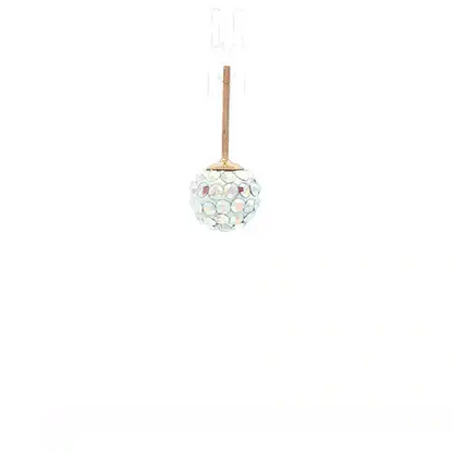 9ct Gold  Rainbow Crystal Disco Ball Stud Earrings, 8mm - JES223