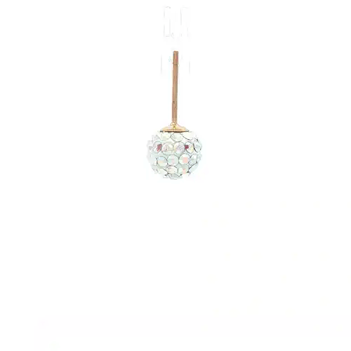 9ct Gold  Rainbow Crystal Disco Ball Stud Earrings, 8mm - JES223