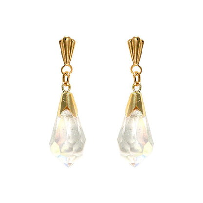 9ct Gold  Rainbow Crystal Chandelier Tears of Joy Drop Earrings - JES287