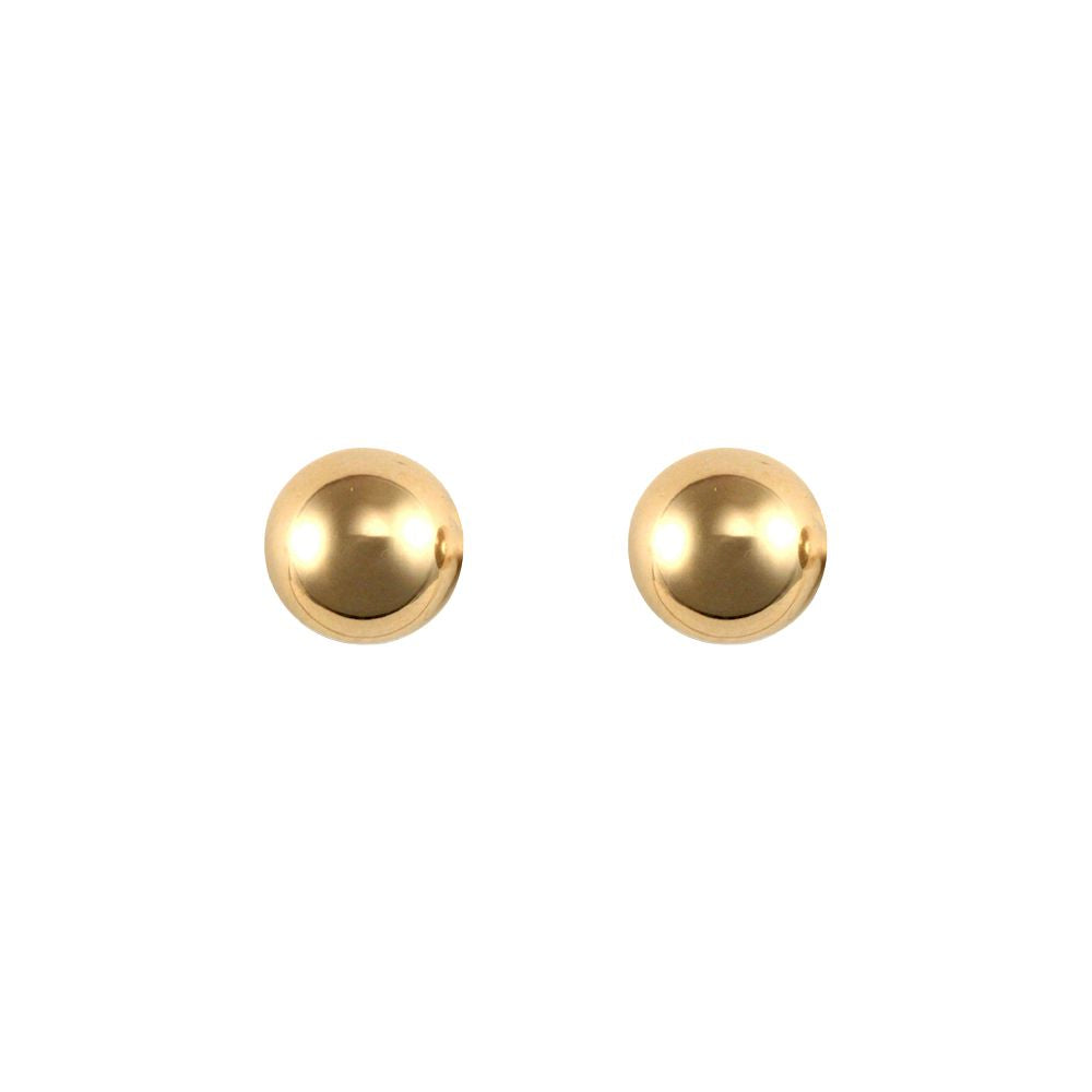 Ladies 9ct Gold  Ball Bead Stud Earrings, 8mm - JES306