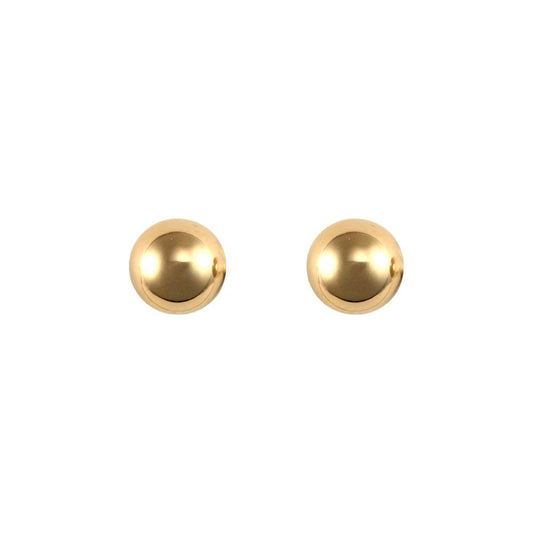 Ladies 9ct Gold  Ball Bead Stud Earrings, 8mm - JES306