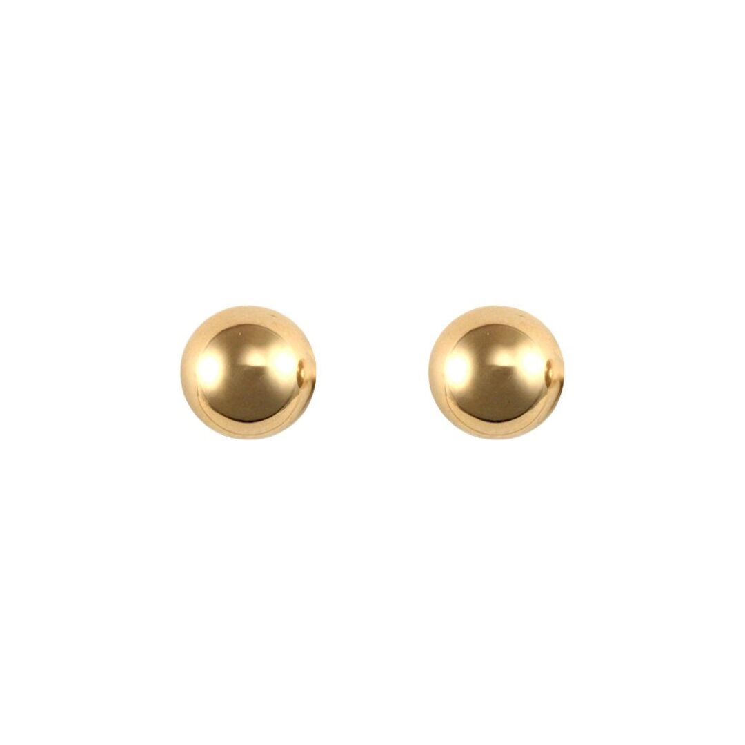 Ladies 9ct Gold  Ball Bead Stud Earrings, 8mm - JES306