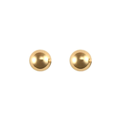 Ladies 9ct Gold  Ball Bead Stud Earrings, 8mm - JES306
