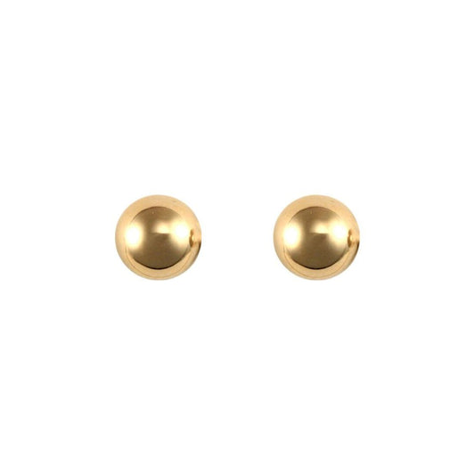 Ladies 9ct Gold  Ball Bead Stud Earrings, 8mm - JES306