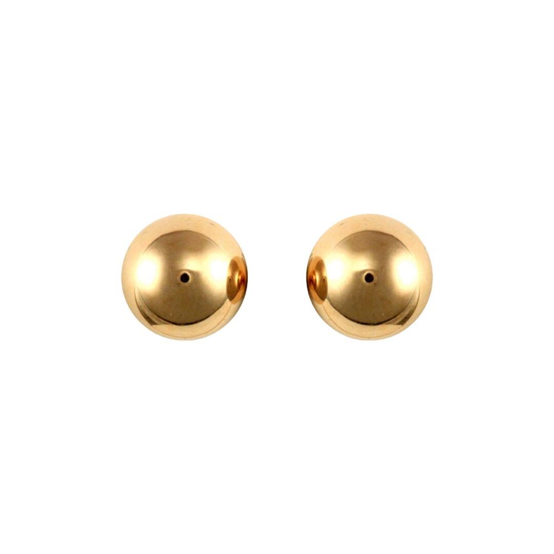 Ladies 9ct Gold  Ball Bead Stud Earrings, 10mm - JES307