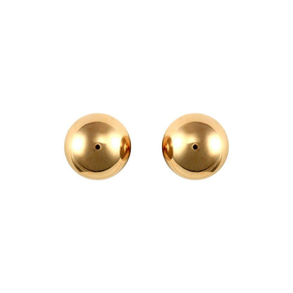 Ladies 9ct Gold  Ball Bead Stud Earrings, 10mm - JES307