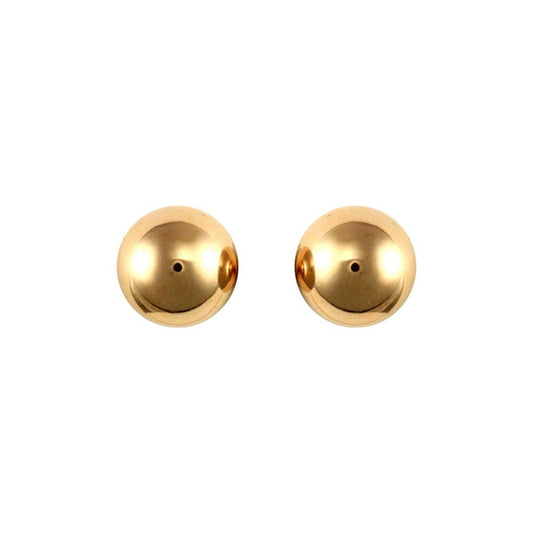 Ladies 9ct Gold  Ball Bead Stud Earrings, 10mm - JES307