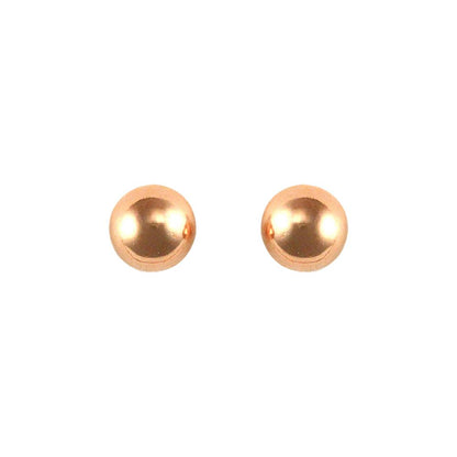Ladies 9ct Rose Gold  Ball Bead Stud Earrings, 4mm - JES314