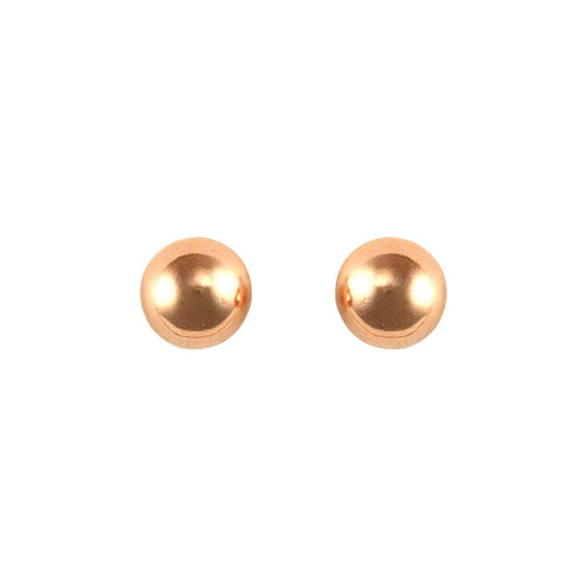 Ladies 9ct Rose Gold  Ball Bead Stud Earrings, 4mm - JES314
