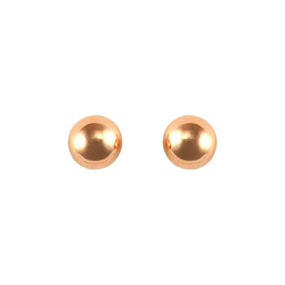 Ladies 9ct Rose Gold  Ball Bead Stud Earrings, 4mm - JES314