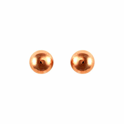 Ladies 9ct Rose Gold  Ball Bead Stud Earrings, 5mm - JES315