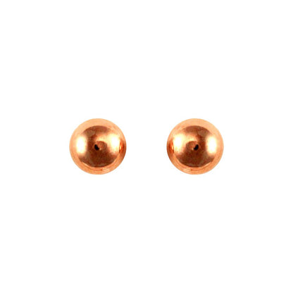 Ladies 9ct Rose Gold  Ball Bead Stud Earrings, 5mm - JES315
