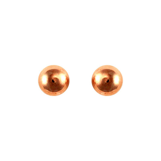 Ladies 9ct Rose Gold  Ball Bead Stud Earrings, 5mm - JES315