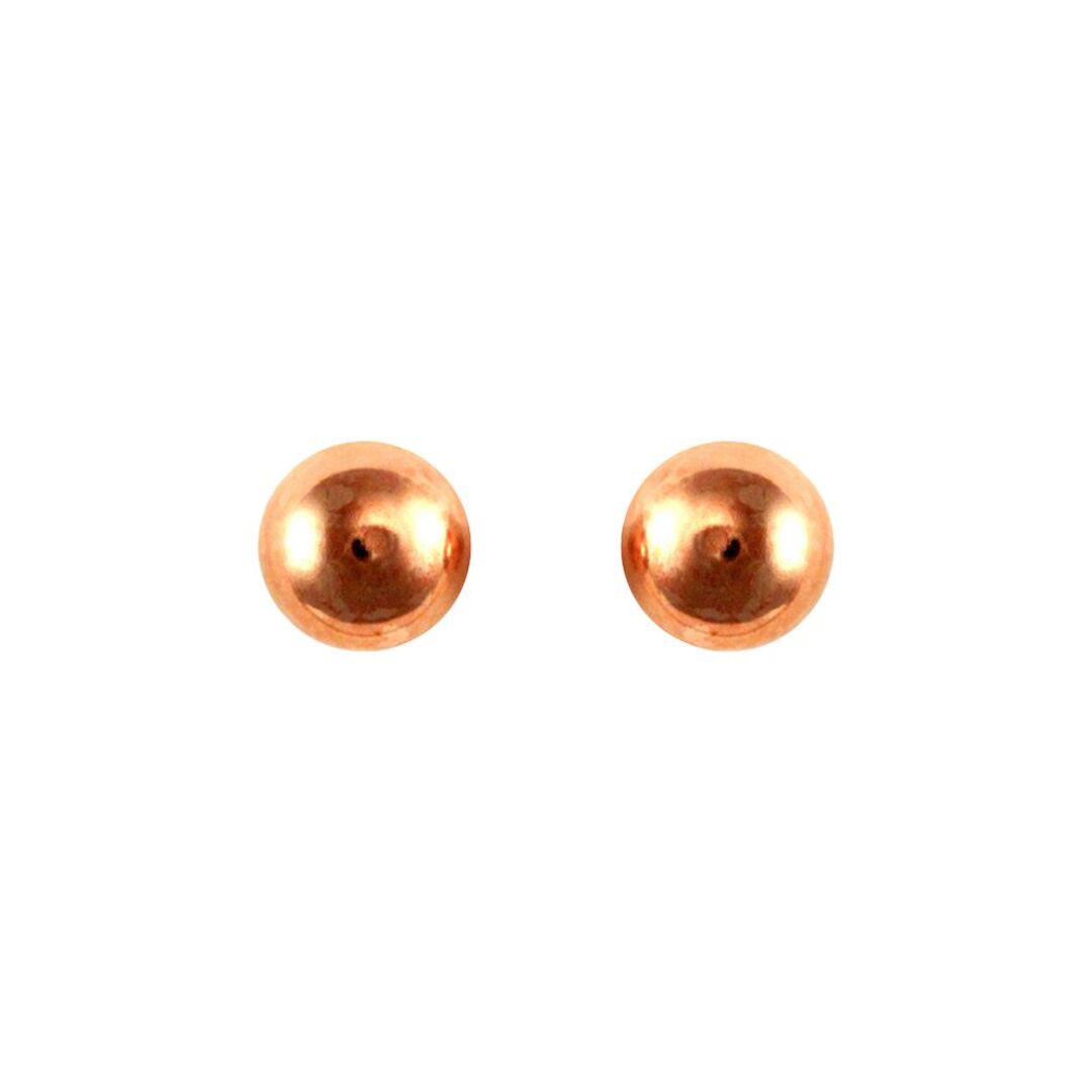 Ladies 9ct Rose Gold  Ball Bead Stud Earrings, 5mm - JES315