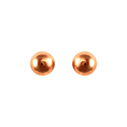 Ladies 9ct Rose Gold  Ball Bead Stud Earrings, 5mm - JES315