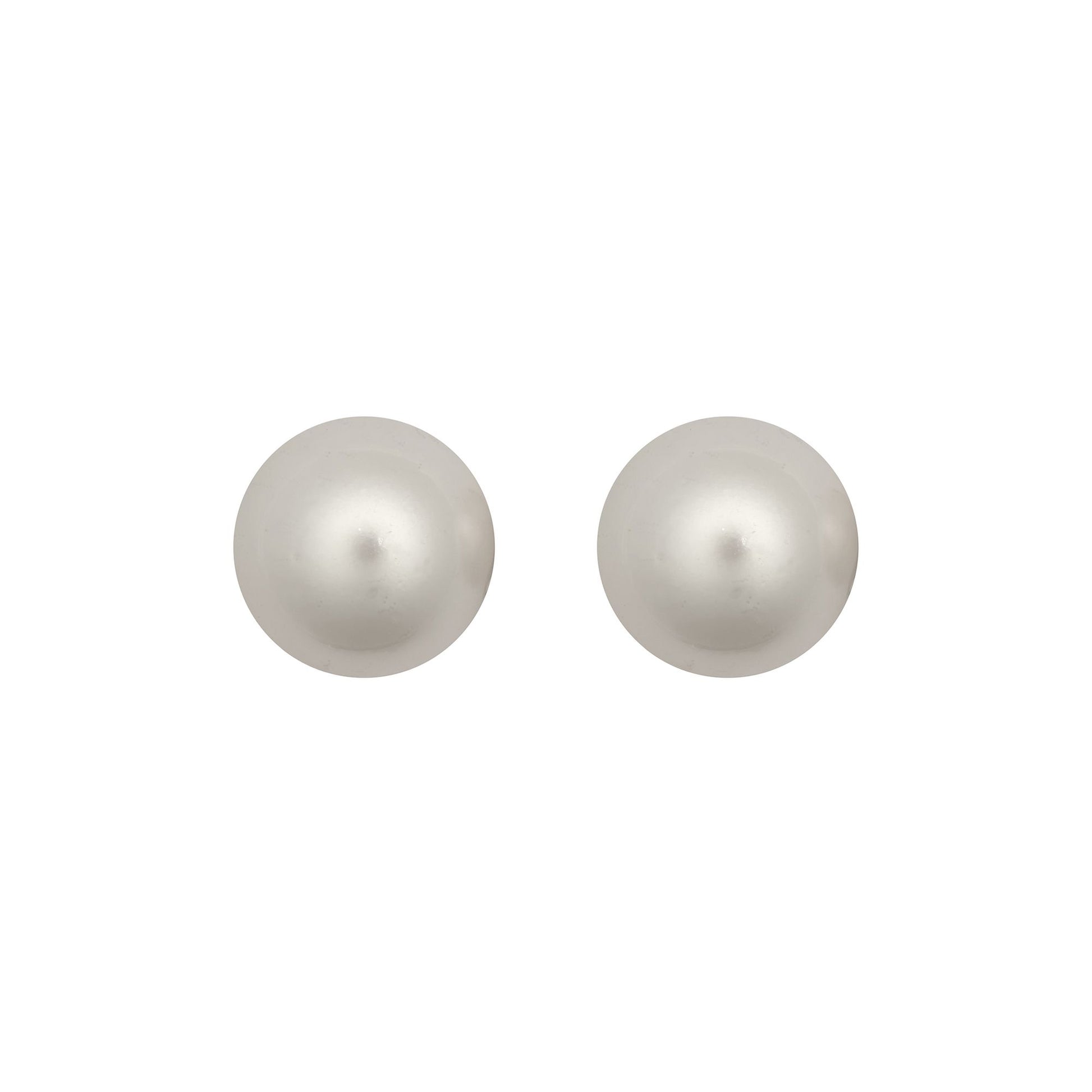 9ct Gold  South Sea Cultured Pearl Full Moon Stud Earrings 13mm - JES367