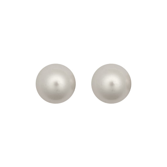 9ct Gold  South Sea Cultured Pearl Full Moon Stud Earrings 13mm - JES367