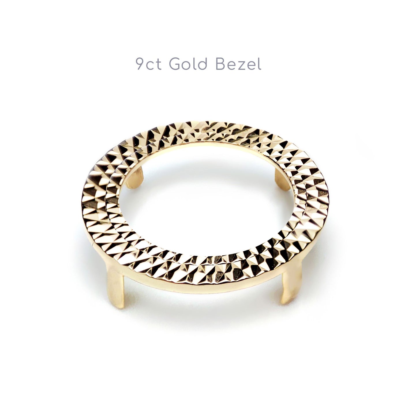 Silver  Barked Quarter Sovereign Coin Mount Ring - 9ct Gold Bezel - XRN115-Q