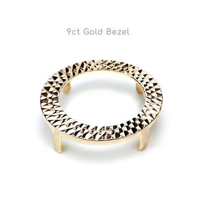 9ct Gold  Hearts Quarter Sovereign Coin Mount Ring - Silver Cup - JRN171-Q