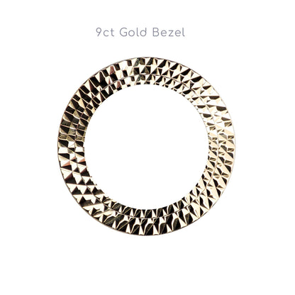 9ct Gold  Basket Quarter Sovereign Coin Mount Ring - Silver Cup - JRN168-Q