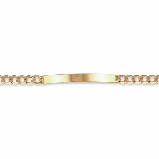 9ct Gold  Curb Link 5.5mm Identity ID Bracelet, 7.5 inch - JID027-7.5