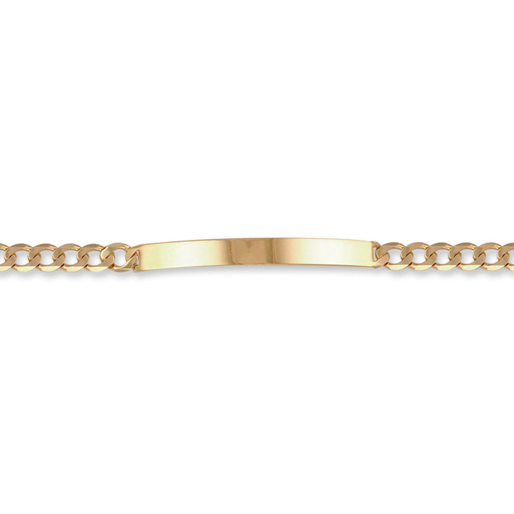 9ct Gold  Curb Link 5.5mm Identity ID Bracelet, 7.5 inch - JID027-7.5