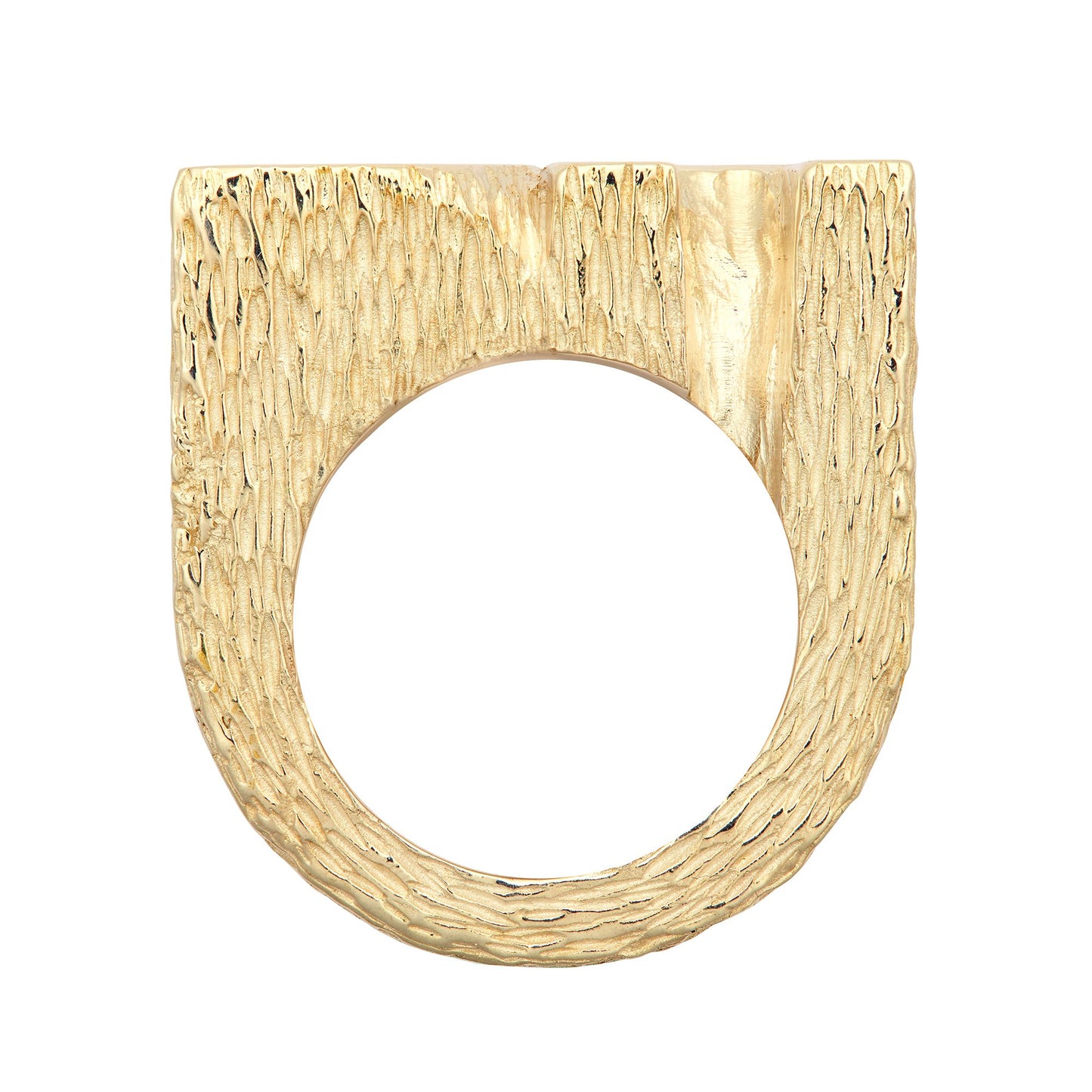 Men's 9ct Gold  Rectangular Initial Blank Signet Ring, 16mm x 31mm - JIR034