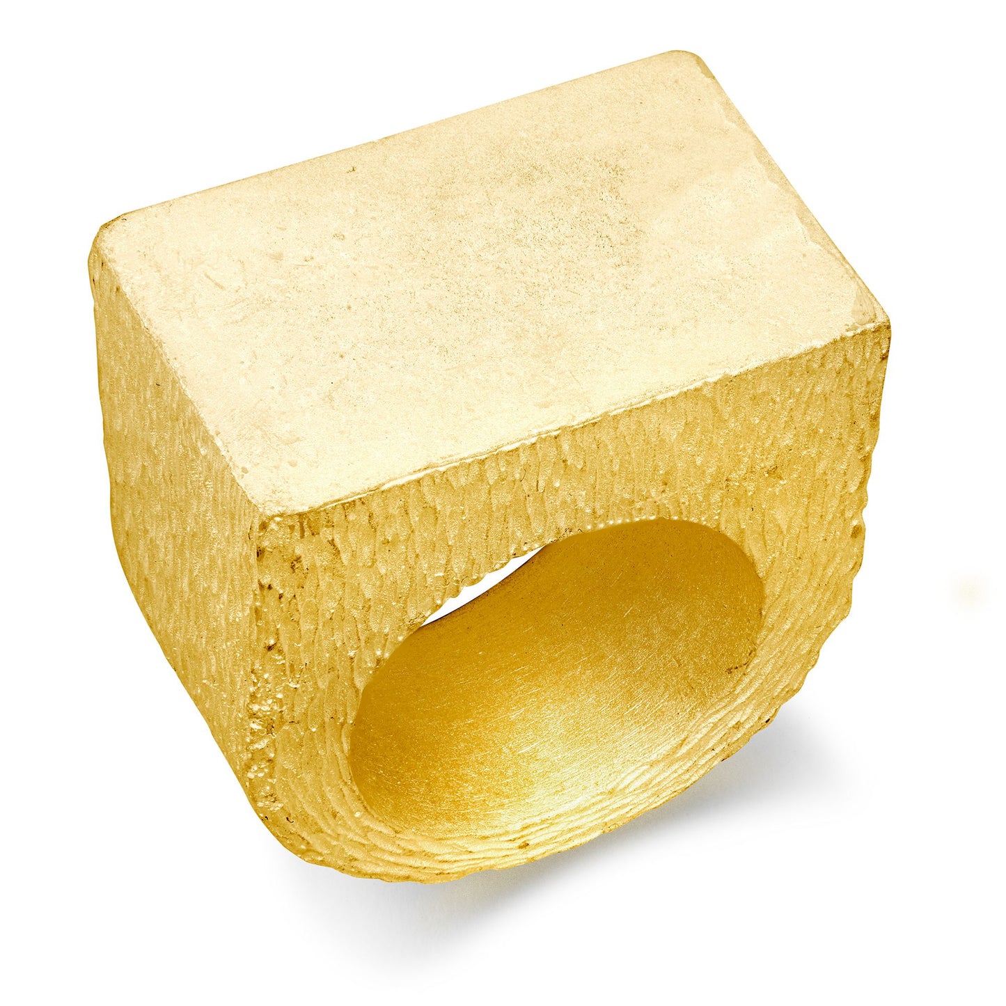 Men's 9ct Gold  Rectangular Initial Blank Signet Ring, 16mm x 31mm - JIR034