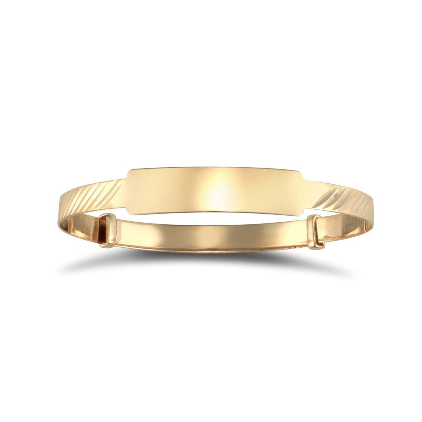 Solid 9ct Gold  ID 3mm Expanding Baby Bangle Bracelet - JKB012