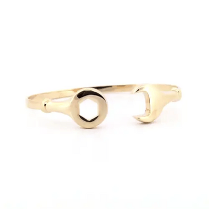 Solid 9ct Gold  Spanner Baby Bangle Bracelet - JKB073