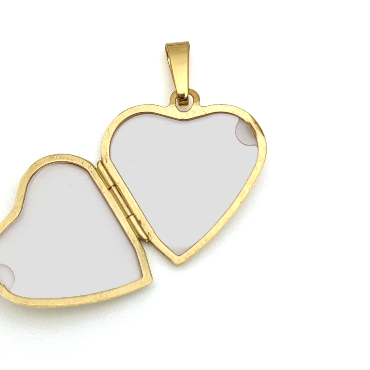 9ct Gold  Rococo Scroll Frame Love Heart Locket Pendant, 20mm - JLC126