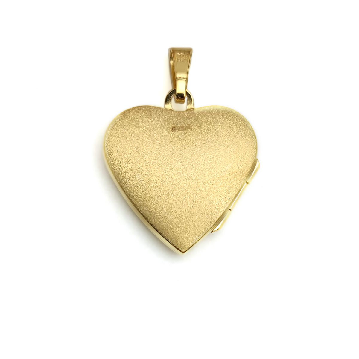 9ct Gold  Rococo Scroll Frame Love Heart Locket Pendant, 20mm - JLC126