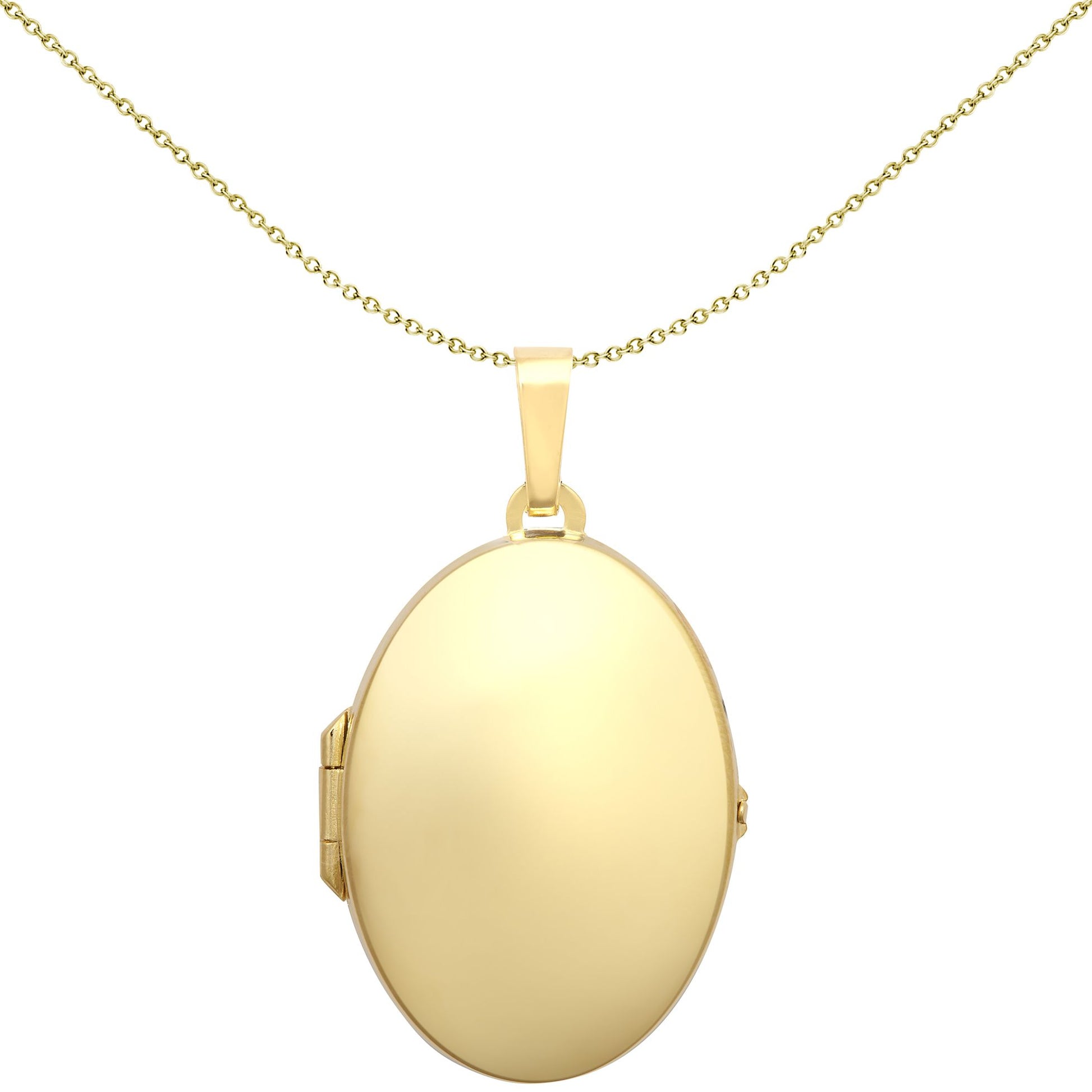 Ladies 9ct Gold  Polished Oval Pod Locket Pendant, 20x28mm - JLC132
