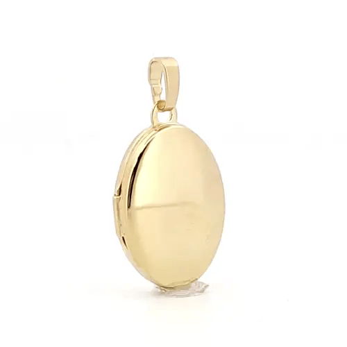 Ladies 9ct Gold  Polished Oval Pod Locket Pendant, 13x19mm - JLC136