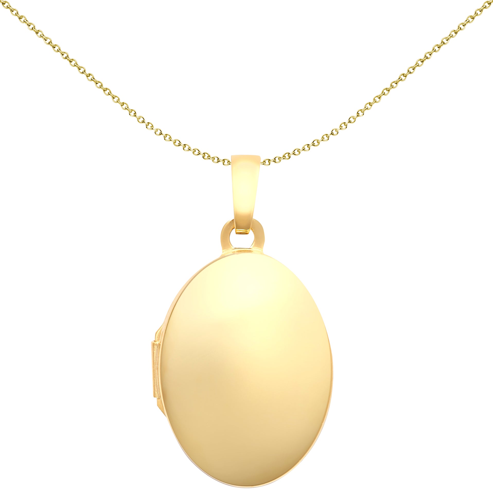 Ladies 9ct Gold  Polished Oval Pod Locket Pendant, 13x19mm - JLC136