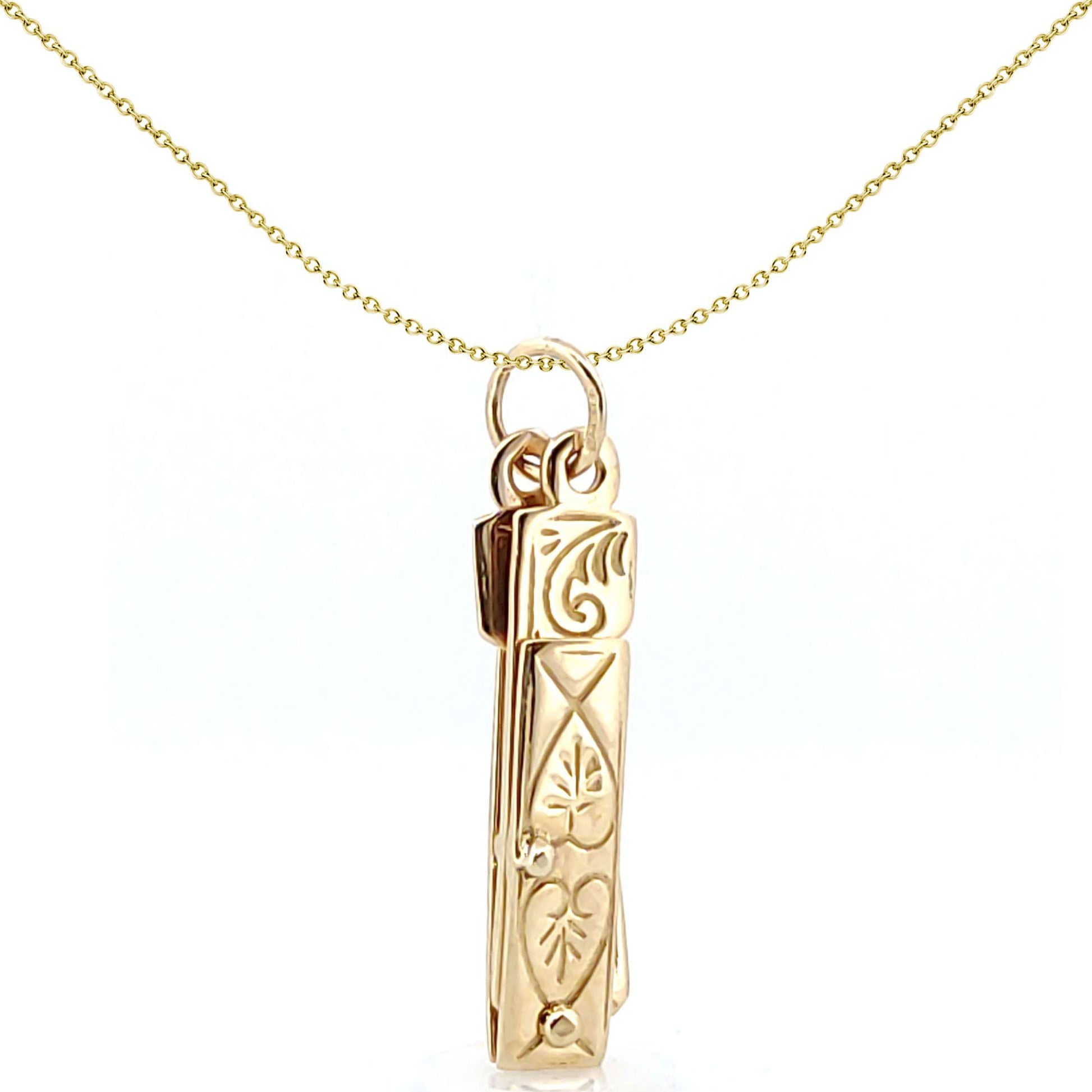 Mens 9ct Gold  Openning Closing Square & Compass Masonic Pendant - JMS003